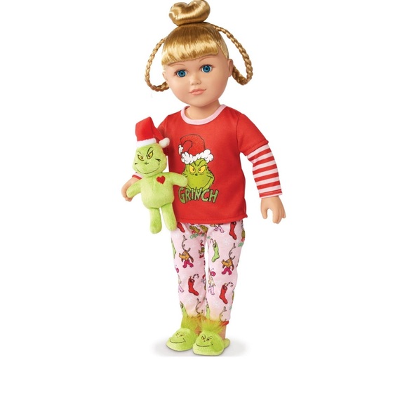 New My Life As Poseable Grinch Sleepover 18 inch Doll, Blonde Hair, Blue Eyes. - Picture 3 of 6